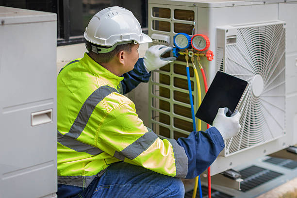 Professional Hvac technician working in Monmouth Junction, NJ